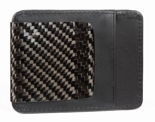 D15 Wallet real carbon fiber 2X2 Twill weave with black leather wallet