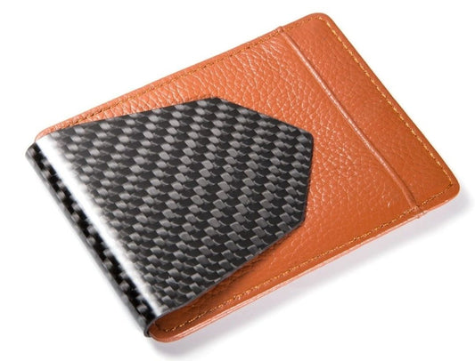 Carbon Fiber Leather Wallet graduation gift fathers day gift mens wallet as seen on Kickstarter