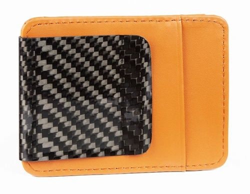 D15 Wallet Carbon fiber 2x2 Twill weave and brown walelt