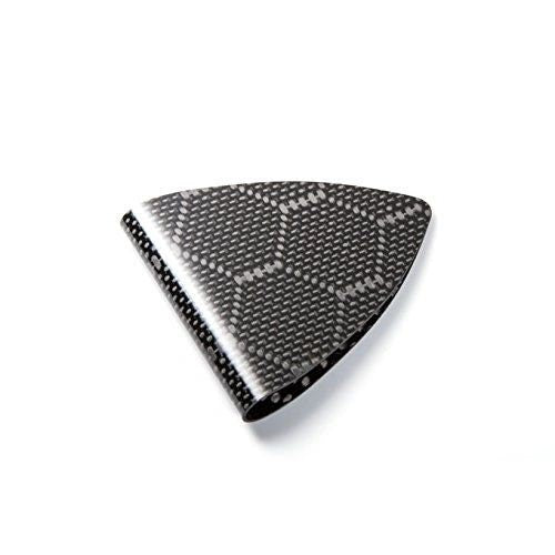 Single Point Hex Weave Carbon Fiber with Black leather wallet