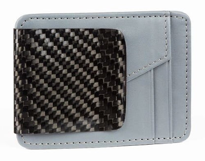 D15 Wallet Carbon Fiber 2x2 Twill weave with grey wallet