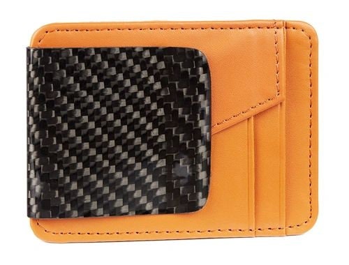 D15 Wallet Carbon fiber 2x2 Twill weave and brown walelt